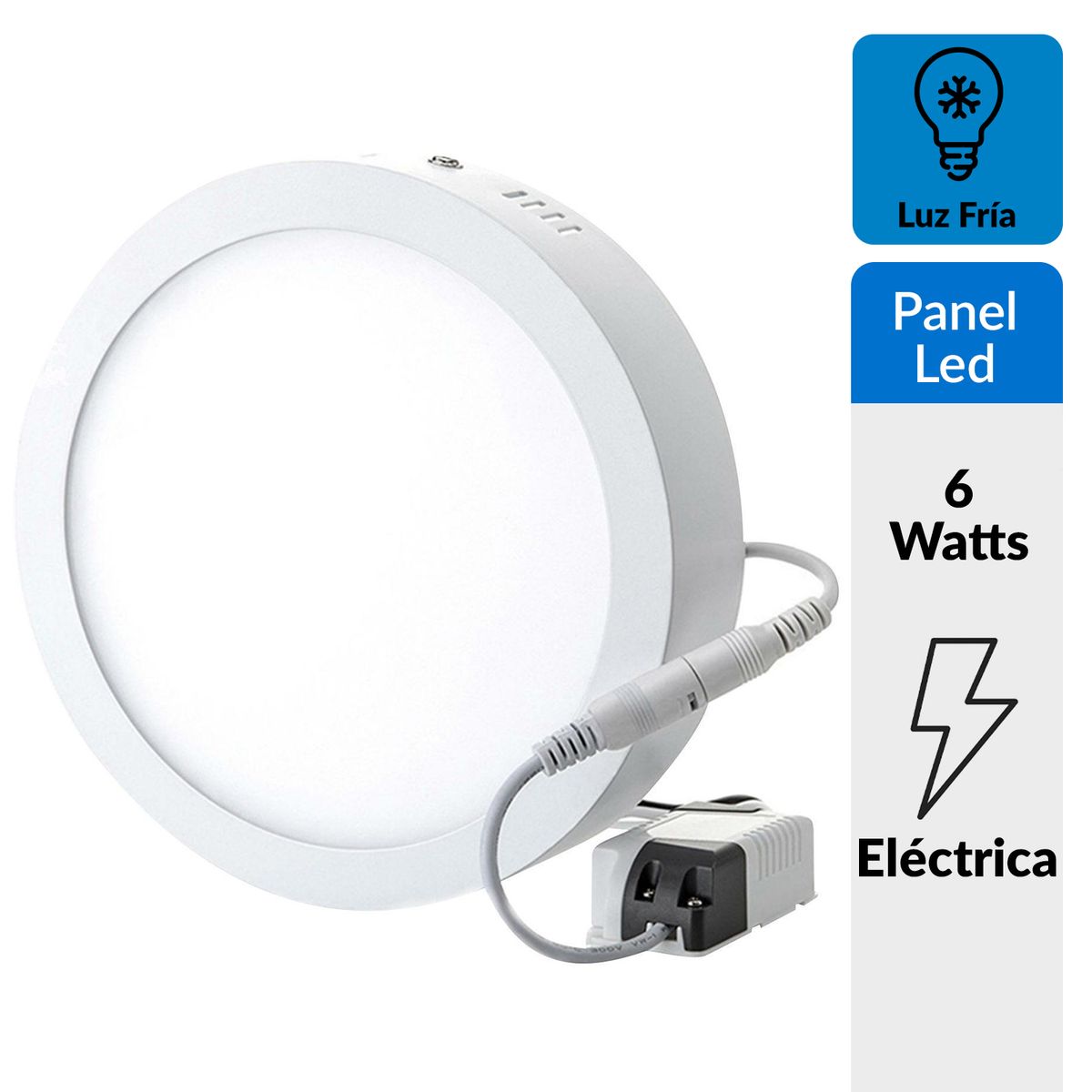 HB LEDS - Panel sobrepuesto redondo 6 W frío
