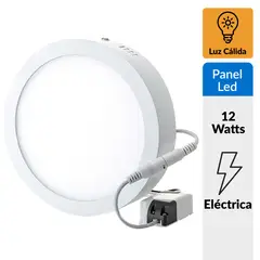 HB LEDS - Panel sobrepuesto redondo 12 W cálido
