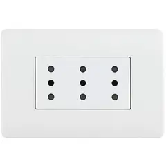 SCHNEIDER ELECTRIC - Tomacorriente triple 10 A Blanco Genesis