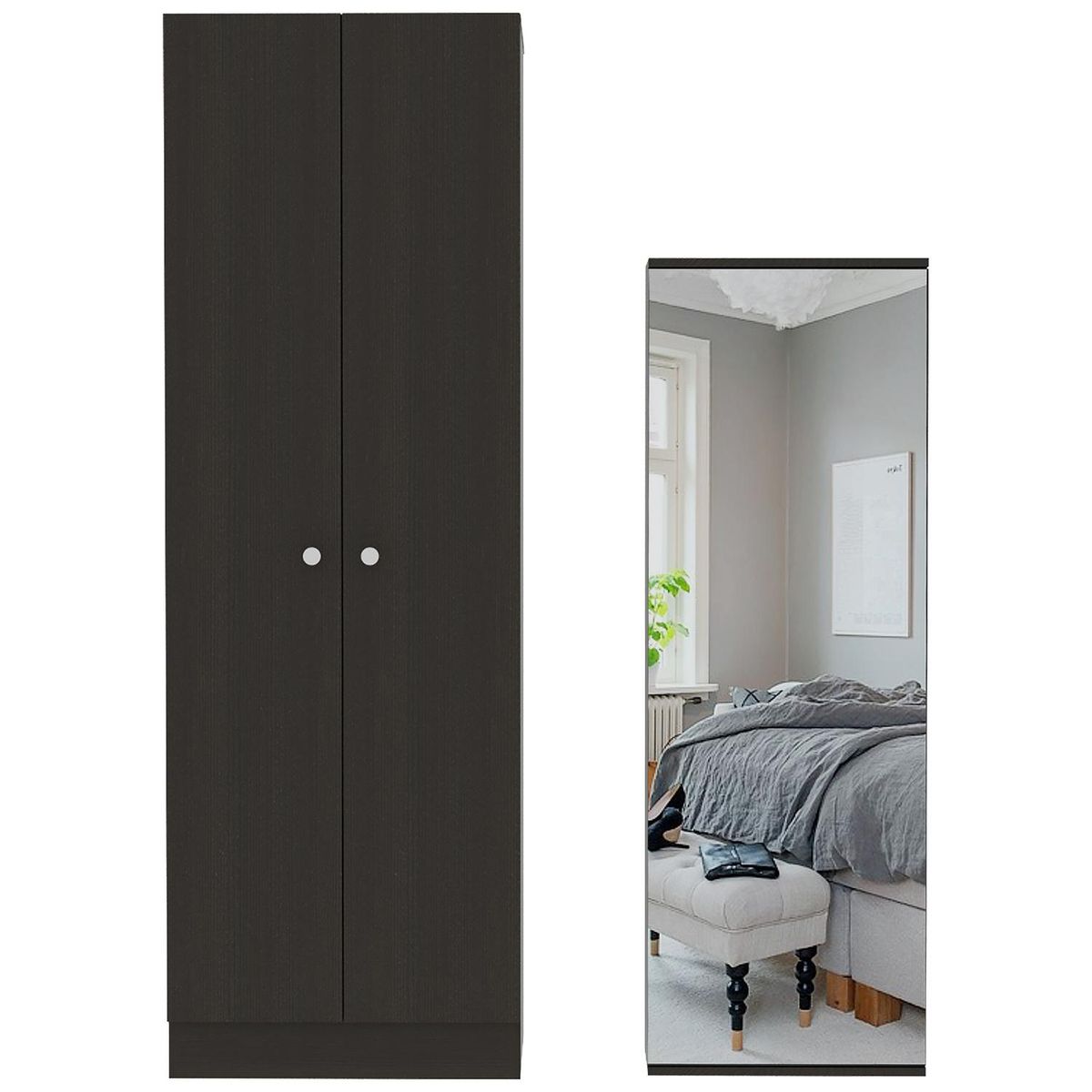 TUHOME - Set Clóset + Zapatero Wengue