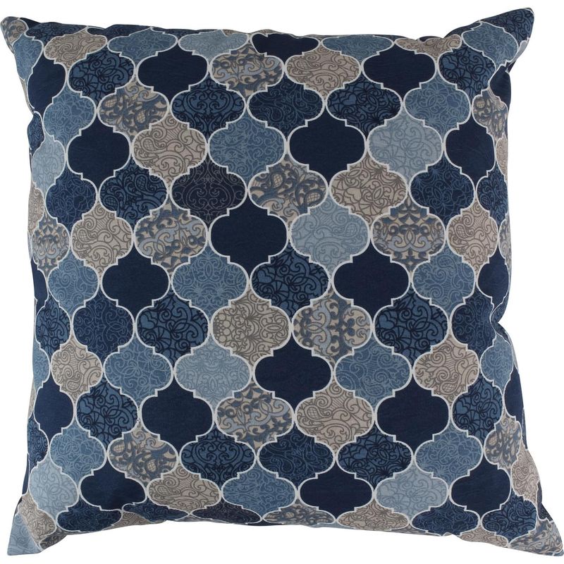 CONCEPT - Cojín piedras azul con beige 60x60 cm