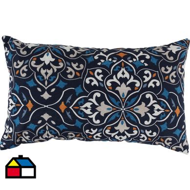 Cojn marroqu formas azul 30x50 cm