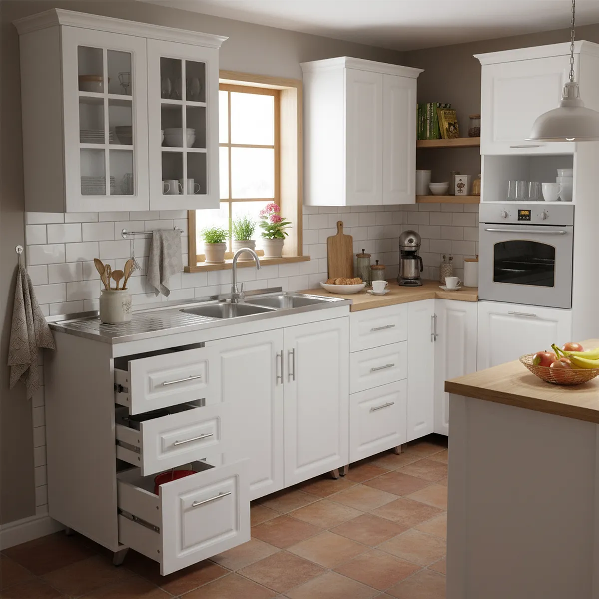 DOMSA - Kit mueble lavaplatos PI-120 120x50x80 cm