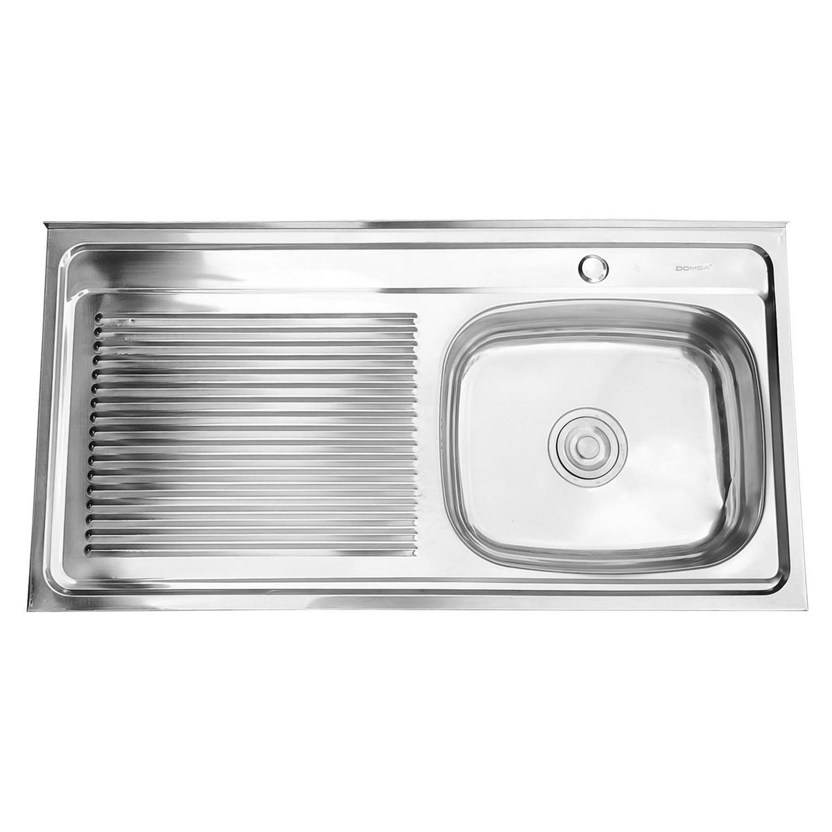 DOMSA - Lavaplatos Sobreponer Izquierdo 1 Cubeta(s) 100x15x50 cm Acero inoxidable