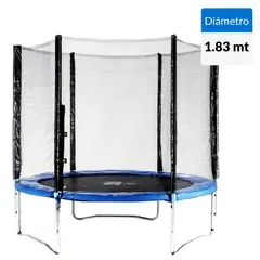 KIDSCOOL - Cama Elástica 183x201x183 cm Azul