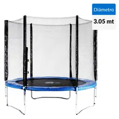 KIDSCOOL - Cama Elástica 305x246x305 cm Azul