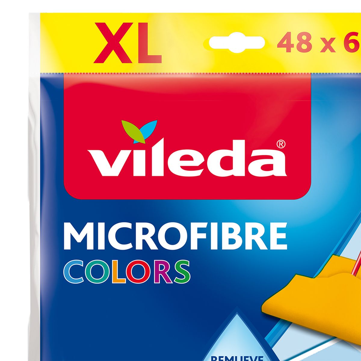 VILEDA - Trapero Vileda Limpieza Profunda Naranjo/azul 31x30 cm