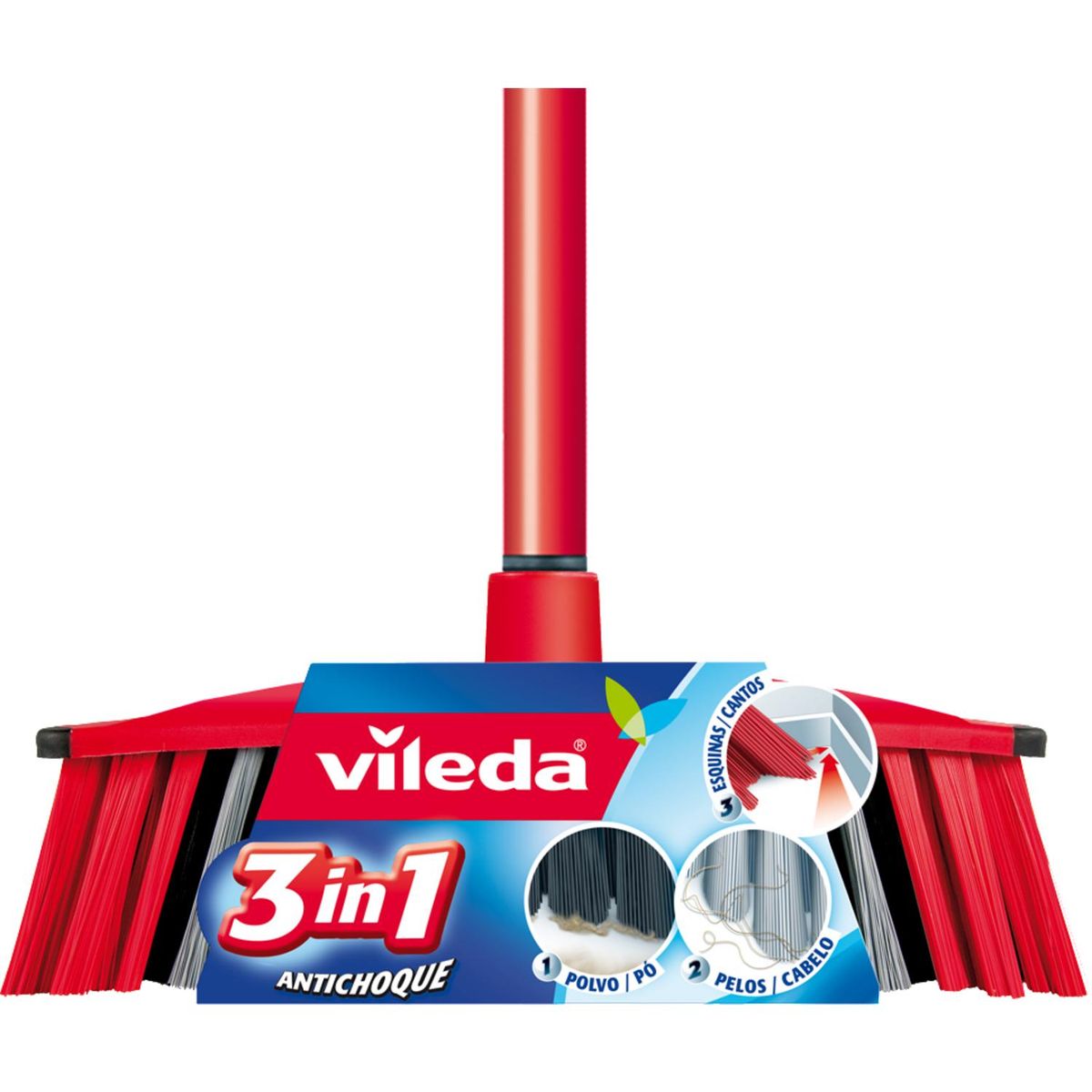 VILEDA - Escobillón Vileda 3 En 1 Mango Largo para Todo Tipo de Piso