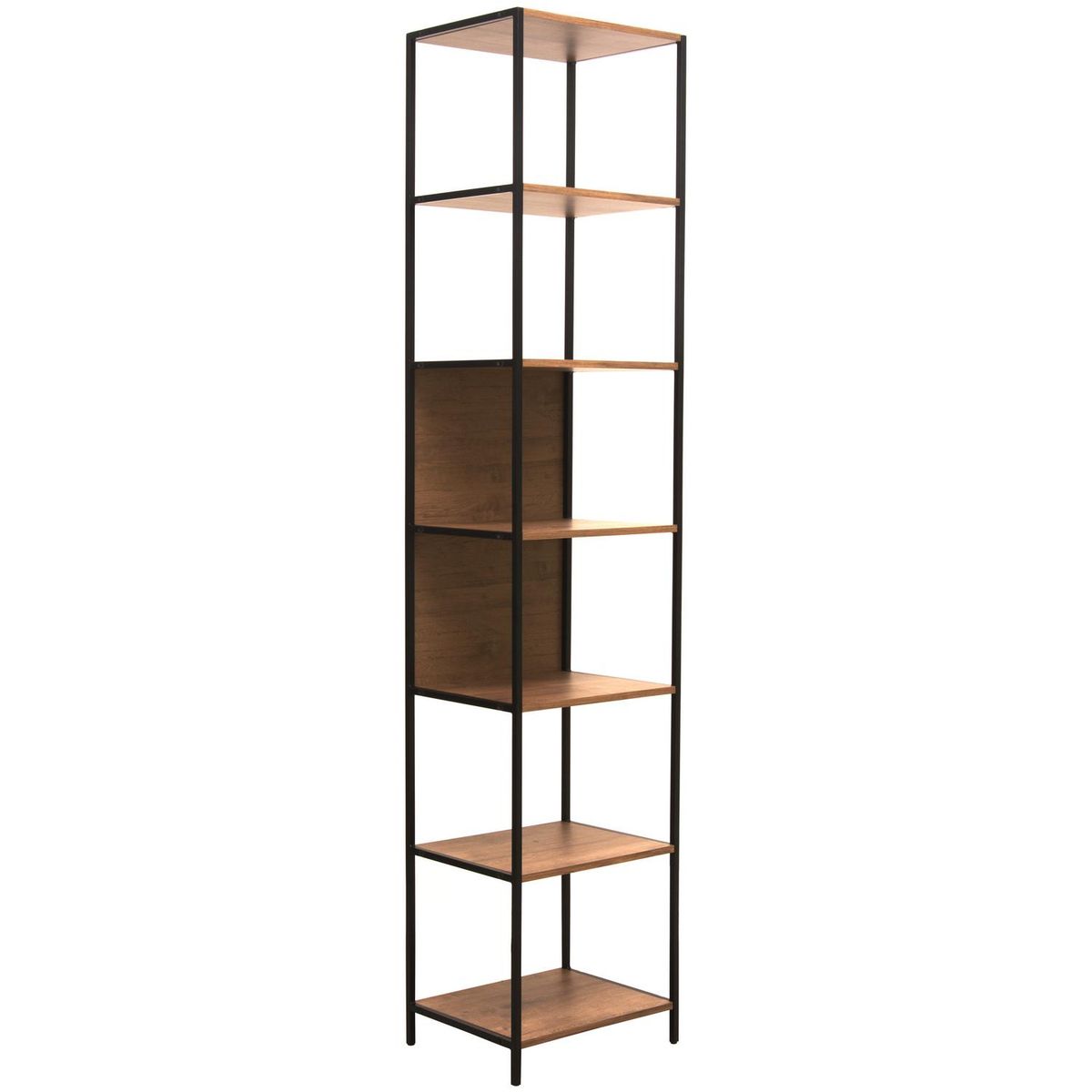 DECOCASA - Estante Steel Quadra Madera 6 Nivel(es) 45x211.2x36 cm Café