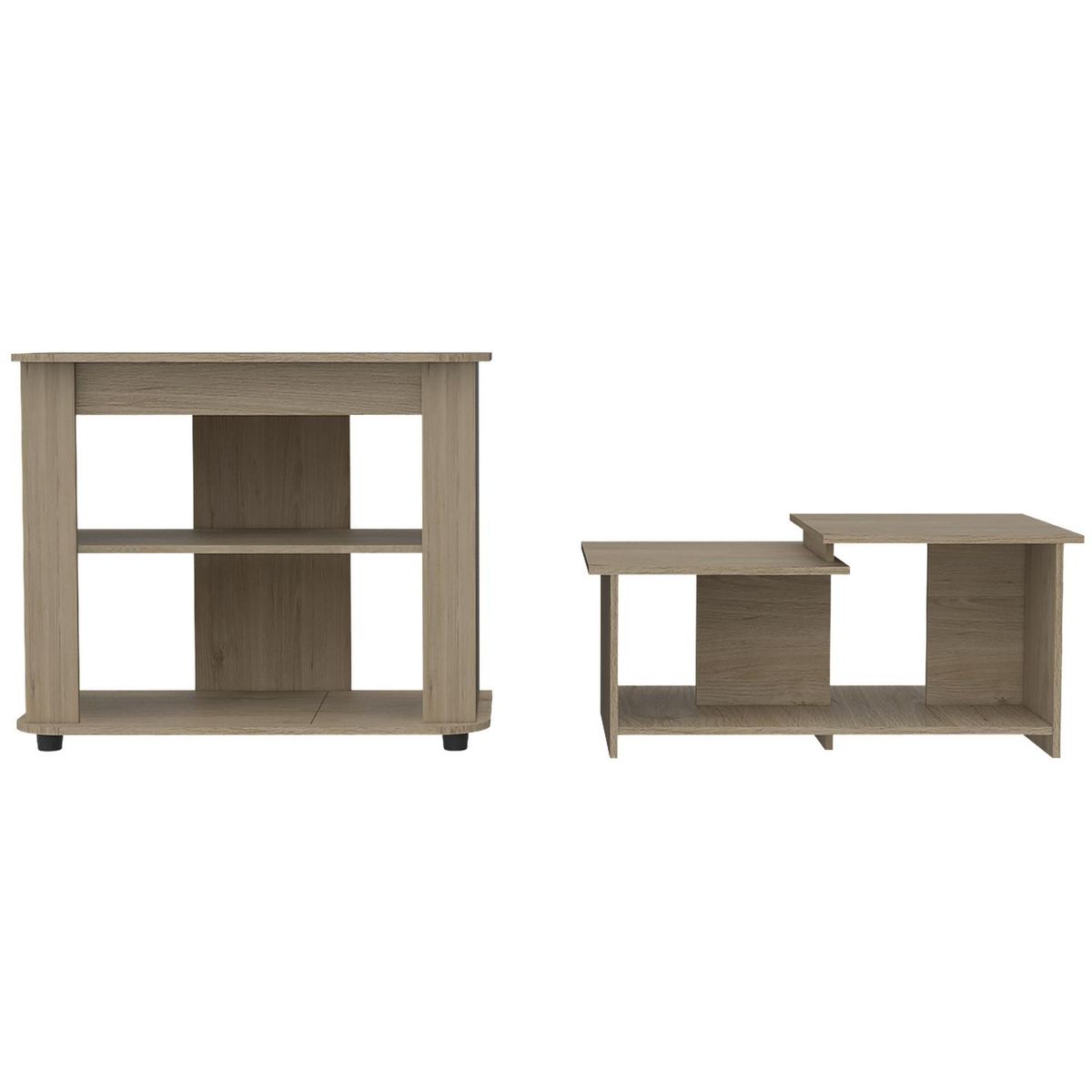TUHOME - Rack TV + Mesa Centro Rovere 90x75x53.1 cm