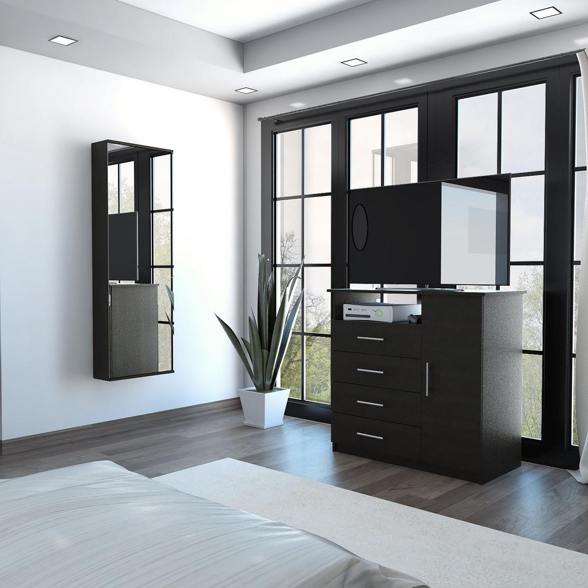 TUHOME - Set Cómoda + Zapatero Wengue