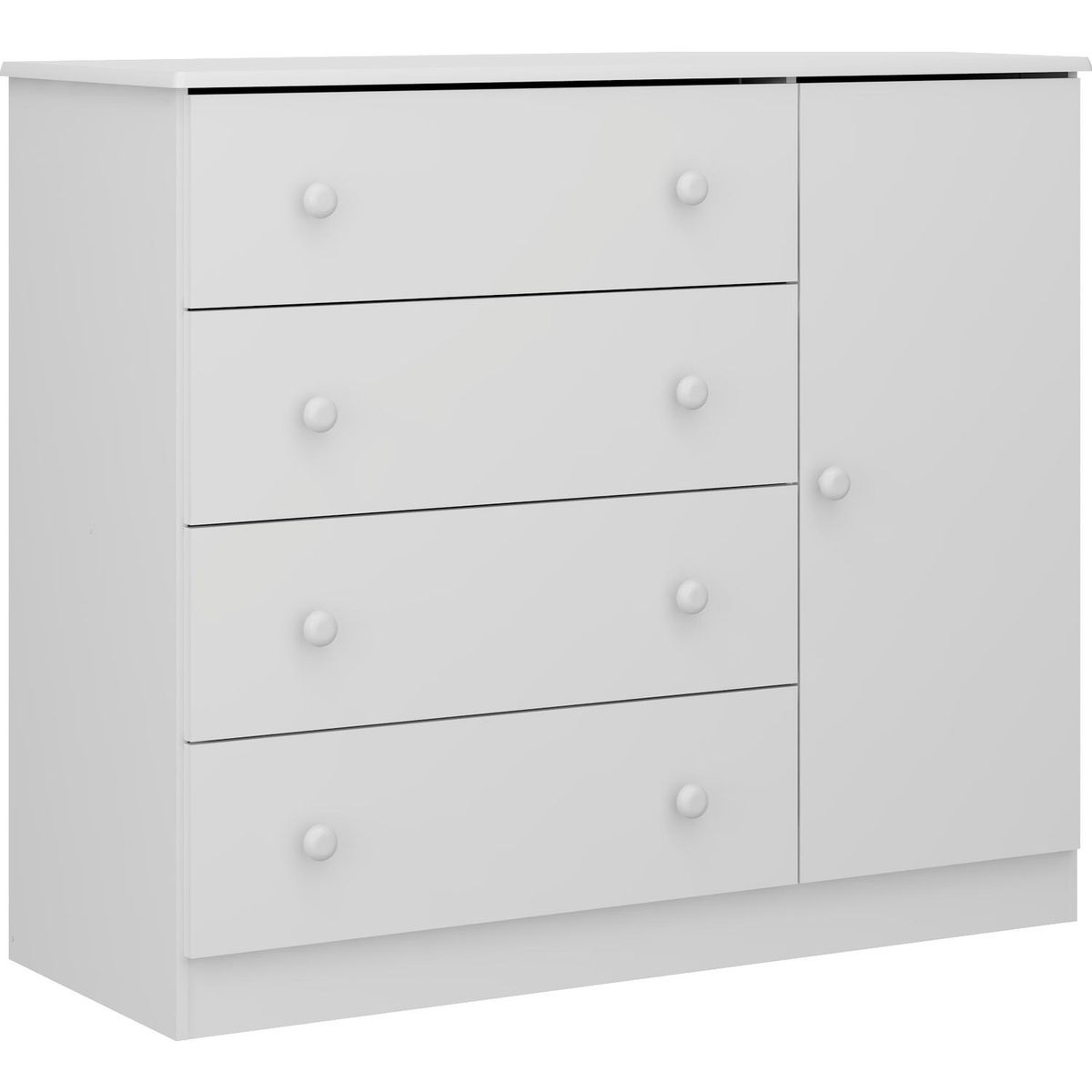 KIDSCOOL - Cómoda 4 Cajón(es) PIXIE 107x92x42 cm Blanco