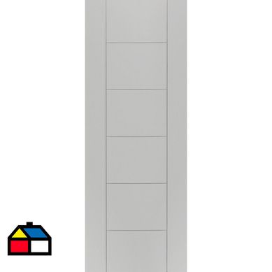 Puerta Amparo HDF 80x200 Gris claro Kayseri Lisa