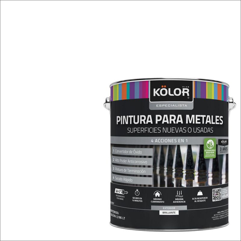 KOLOR - Esmalte Sintético Brillante 1 galón(es) Blanco