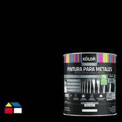 KOLOR - Esmalte Sintético Brillante 0.25 galón(es) Negro Negro