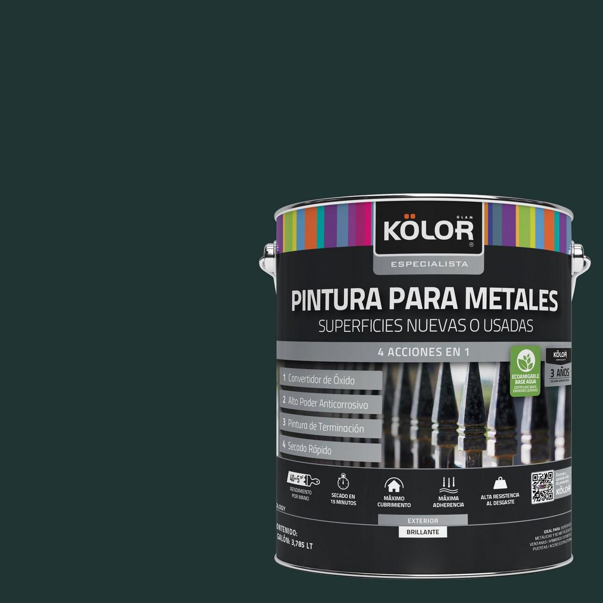 KOLOR - Esmalte Sintético Galón 1 galón(es) Brillante Verde