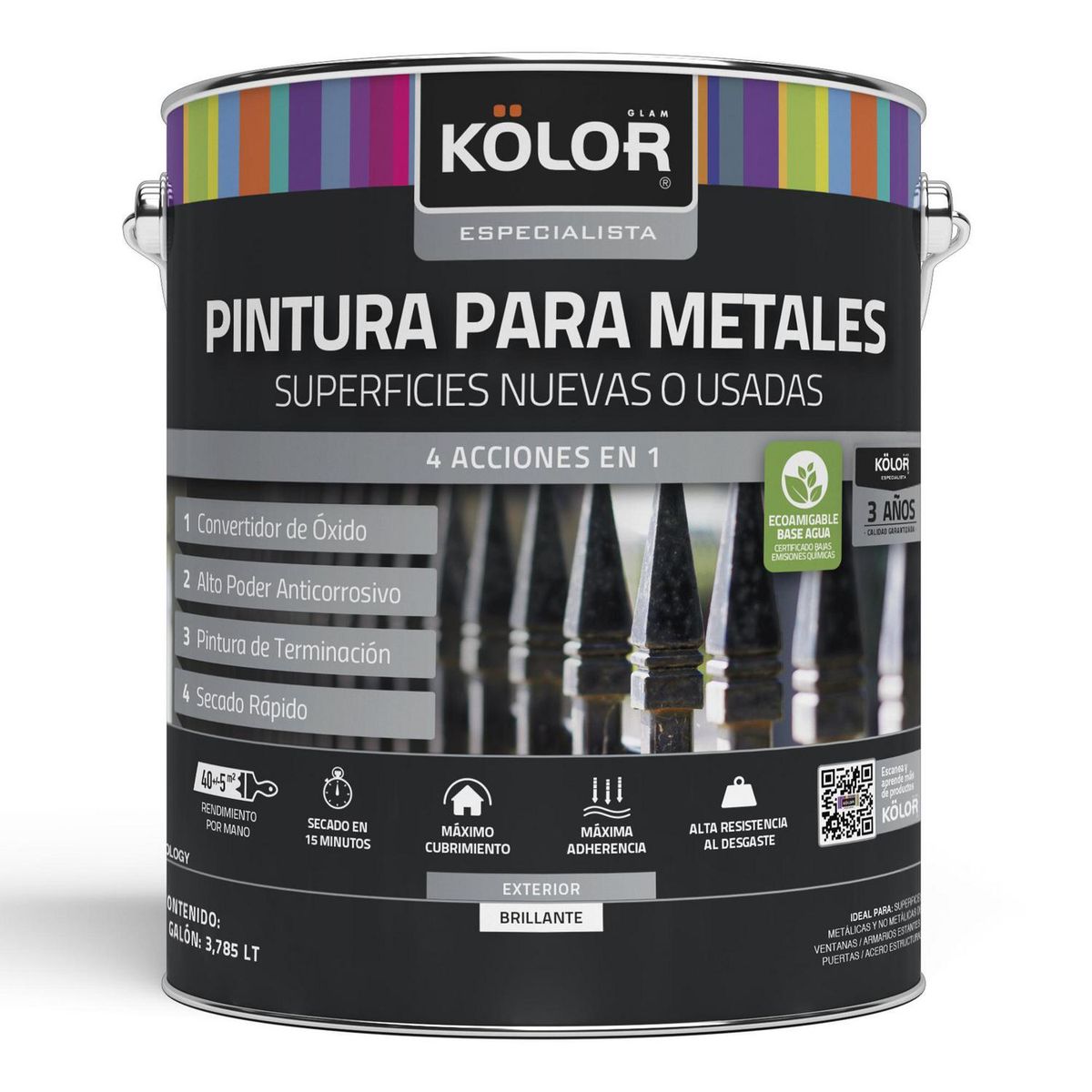 KOLOR - Esmalte Sintético Galón 1 galón(es) Brillante Verde