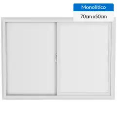 WINTEC - Ventana PVC 70x50 cm monolítico blanco corredera