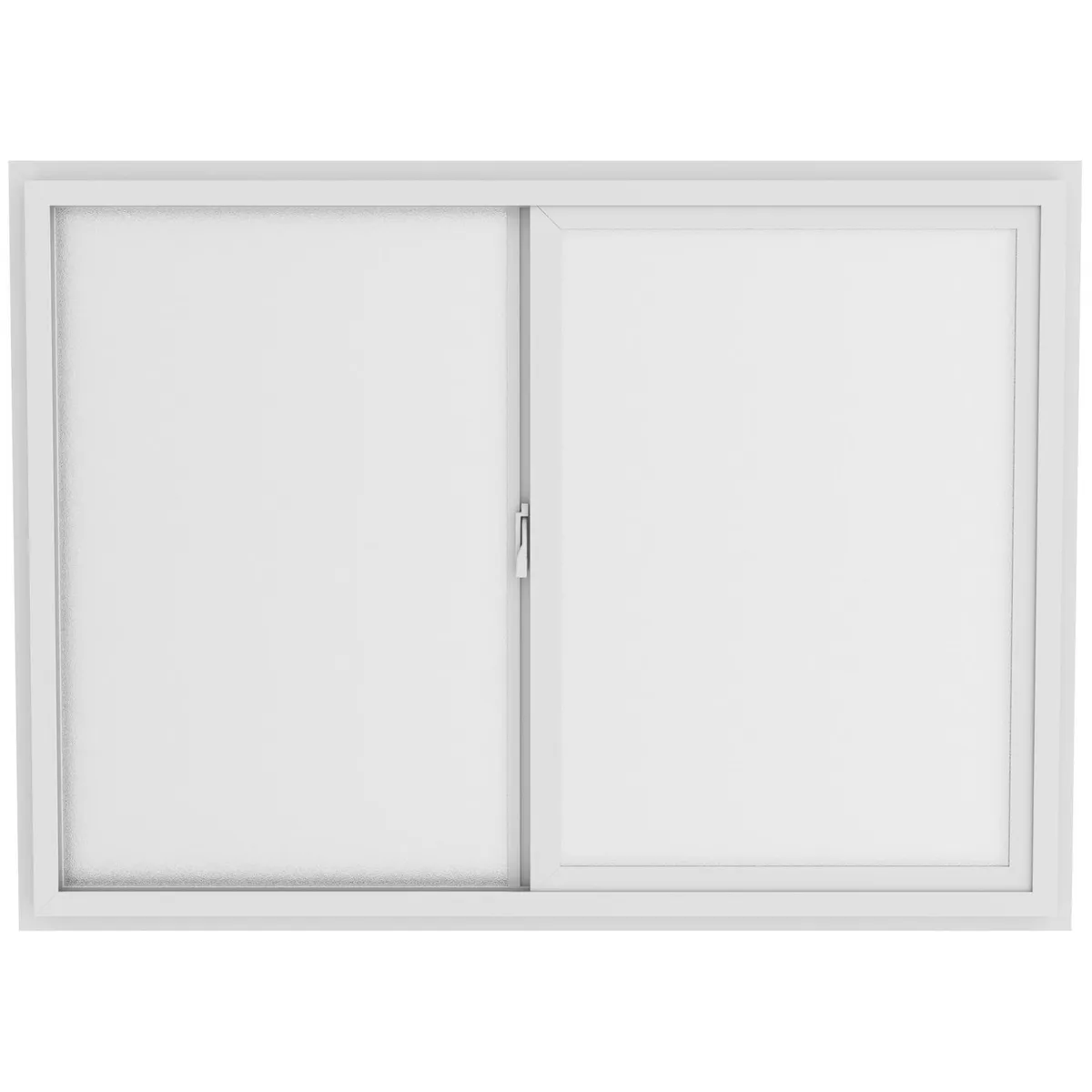 Ventana PVC 70x50 cm monolítico blanco corredera, marca WINTEC - Foto 2