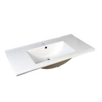 Lavamanos para Vanitorio Forma Rectangular Cerámica 91x18x47 cm Blanco