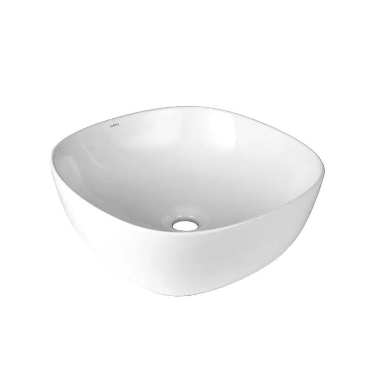 Lavamanos Sobrepuesto Forma Cuadrada Cerámica 40x15x40 cm Blanco