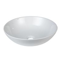 Lavamanos Sobrepuesto Forma Redonda Cerámica 41.5x16.5x41.5 cm Blanco