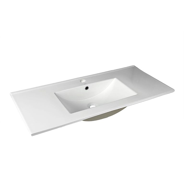 Lavamanos para Vanitorio Forma Rectangular Cerámica 101x18x47 cm Blanco