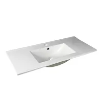 Lavamanos para Vanitorio Forma Rectangular Cerámica 101x18x47 cm Blanco