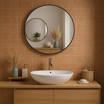 Imagen 2 del producto Lavamanos Sobrepuesto Forma Ovalada Loza 62x15x41 cm Blanco