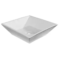 KLIPEN - Lavamanos Forma Cuadrada Loza 40.5x12x40.5 cm Blanco