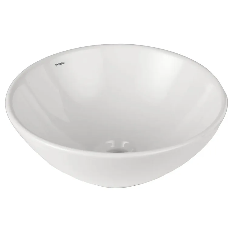Lavamanos Sobrepuesto Forma Redonda Loza 35x13.5x35 cm Blanco