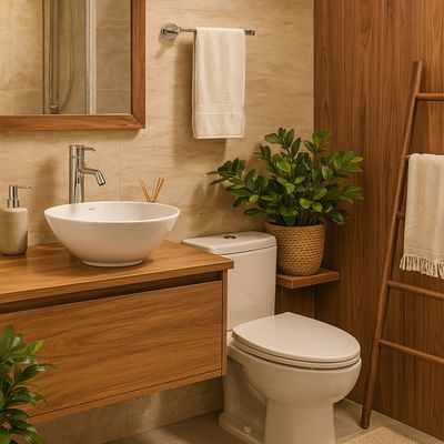 Imagen 2 del producto Lavamanos Sobrepuesto Forma Redonda Loza 35x13.5x35 cm Blanco