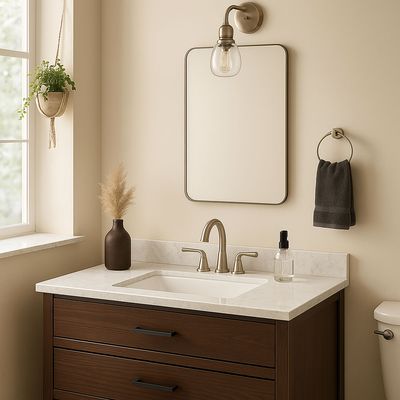 Imagen 2 del producto Lavamanos Bajo Cubierta Forma Rectangular Cerámica 46x18x33 cm Blanco