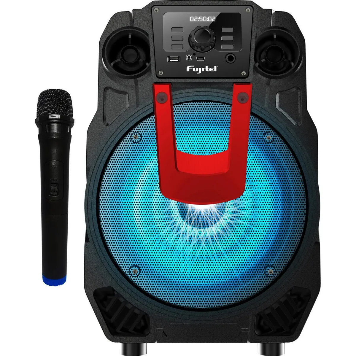 FUJITEL - Parlante karaoke bluetooth 8" con luz