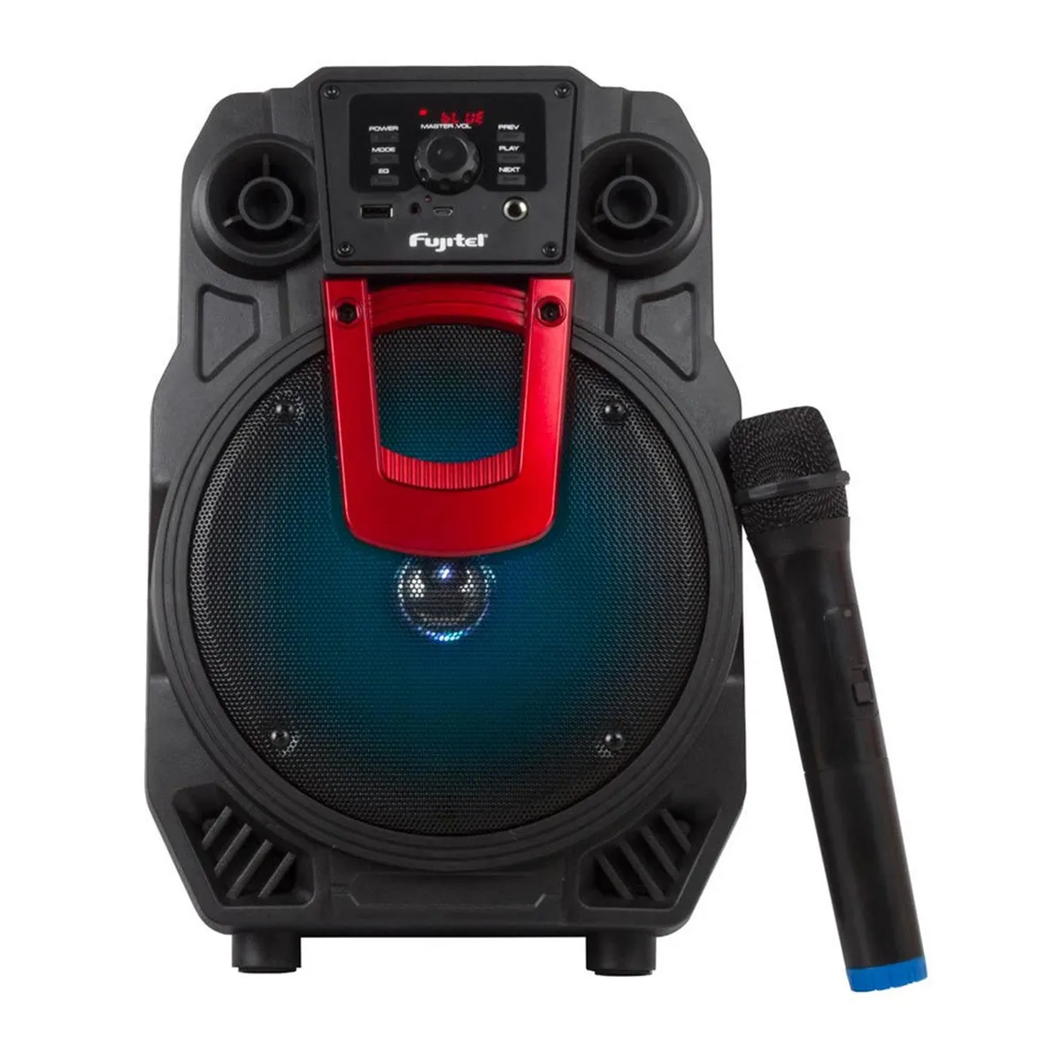 FUJITEL - Parlante karaoke bluetooth 8" con luz
