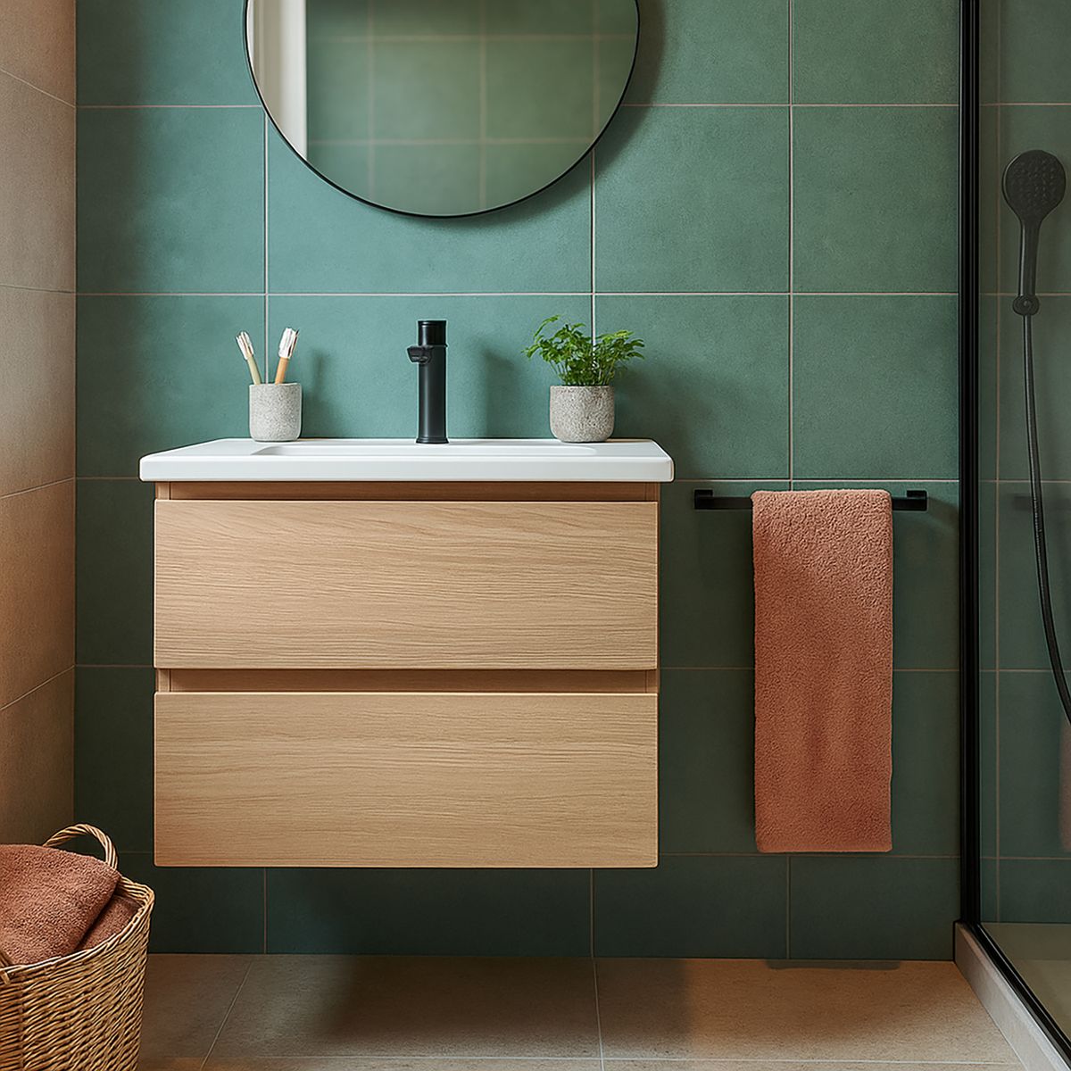 KLIPEN - Toallero 60 cm PVD negro