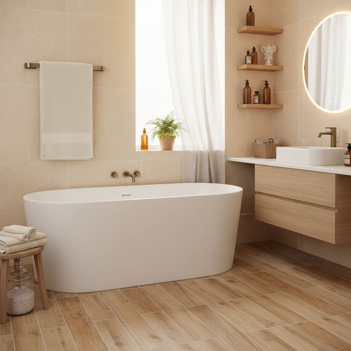 KLIPEN - Toallero de barra 30 cm PDV Bronce