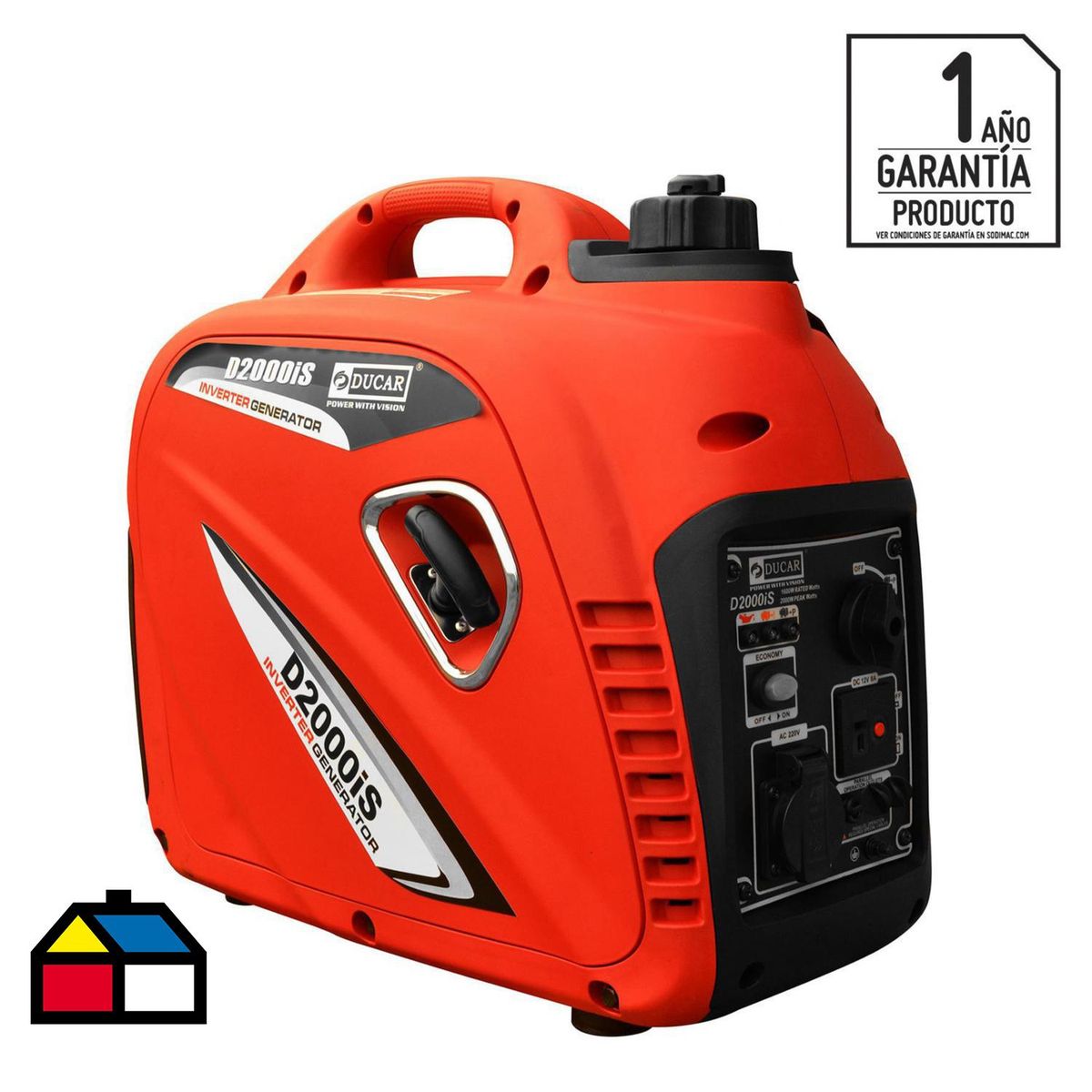 Generador Eléctrico a Gasolina Partida Manual 2000 W 4.5 l, marca DUCAR - Foto Principal