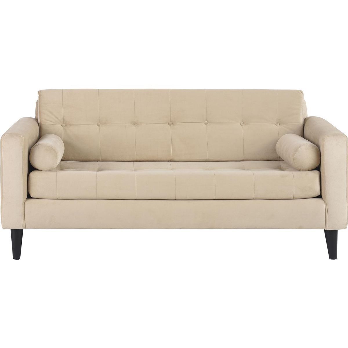 BODEVIR - Sofá 3 cuerpos + 2 pouf beige