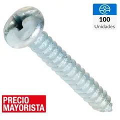MAMUT - Tornillo Roscalata Cabeza Phillips Metal 1 " 8 mm 100 Unidades