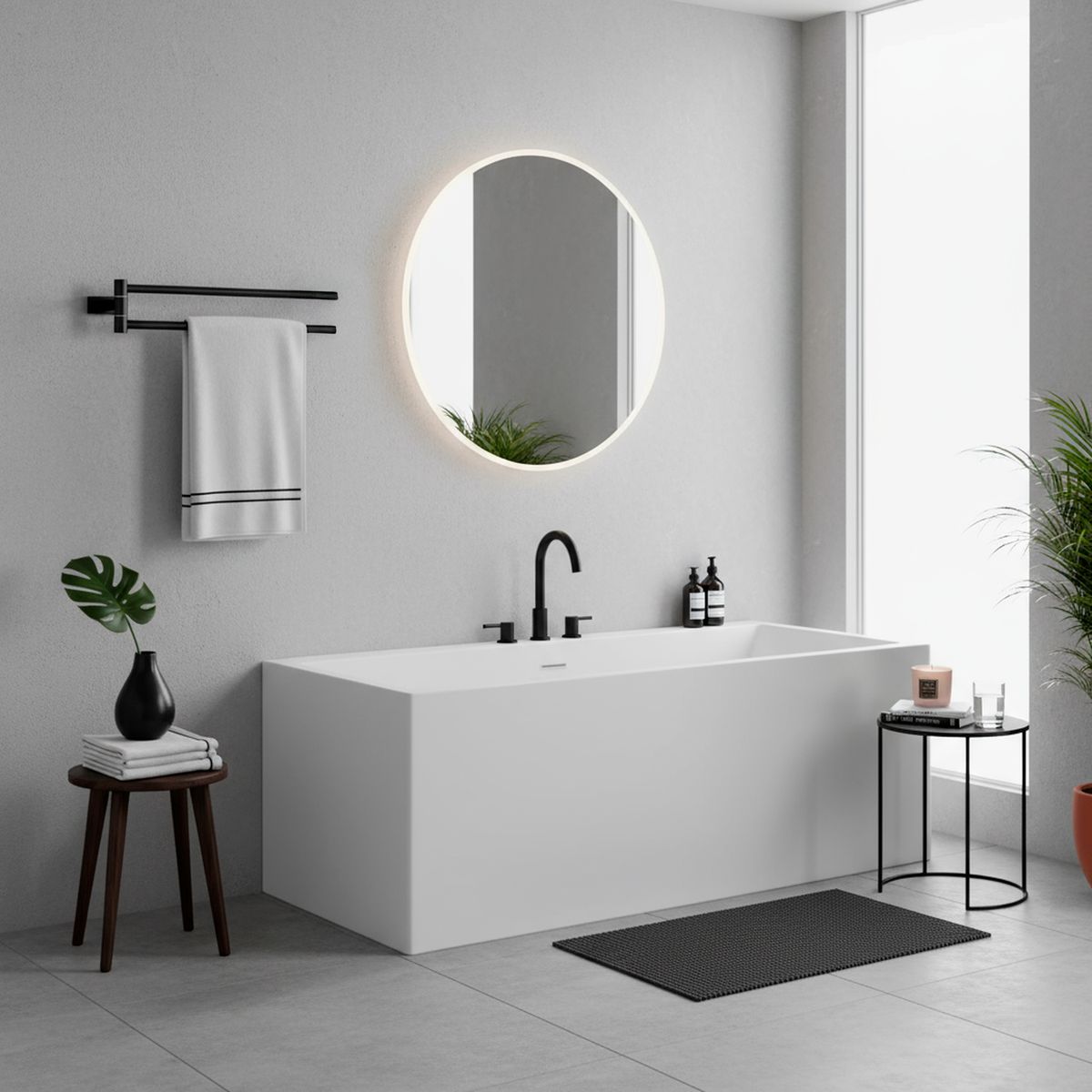 KLIPEN - Toallero doble movil PDV negro