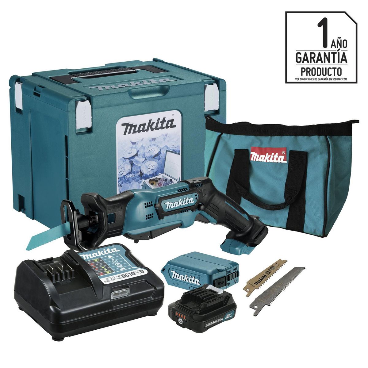 MAKITA - Sierra sable inalámbrica 12V + 1 batería