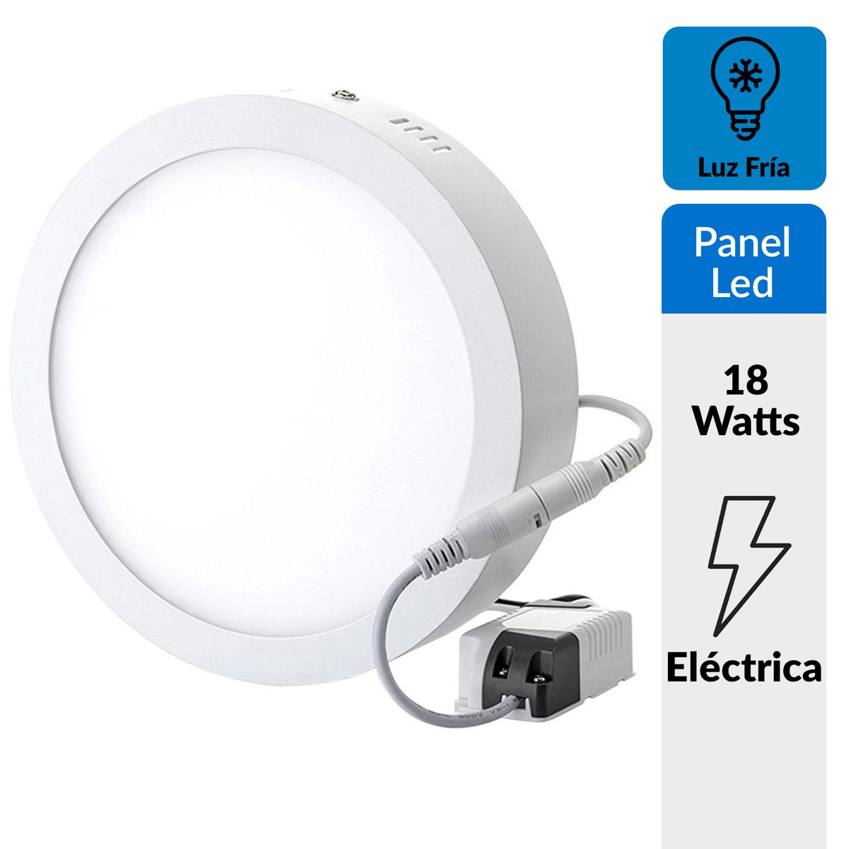 HB LEDS - Panel Led sobrepuesto redondo 18 W frío