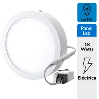 Panel Led sobrepuesto redondo 18 W frío