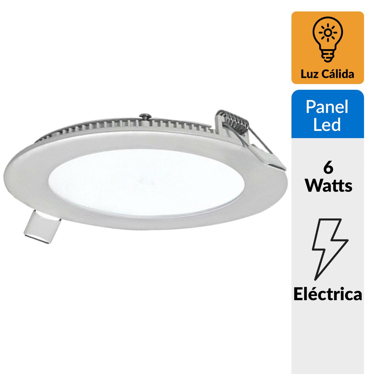 HB LEDS - Panel Led embutido redondo 6 W cálido