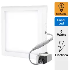 HB LEDS - Panel Led sobrepuesto cuadrado 6 W cálido