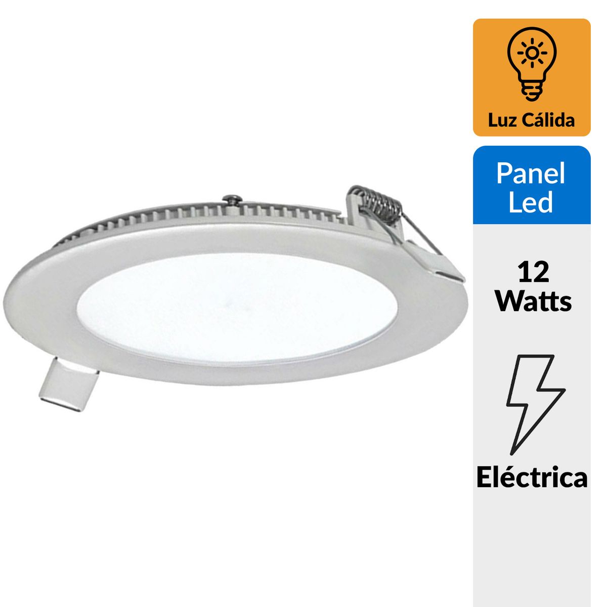HB LEDS - Panel Led embutido redondo 12 W cálido