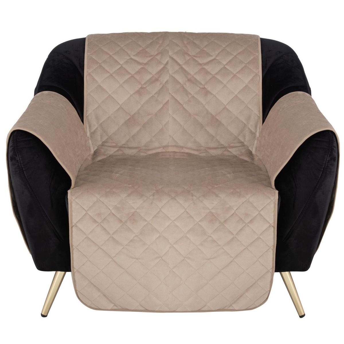 PETIZOOS - Funda Protectora Para Sillón De 1 Cuerpo, Felpa Color Beige