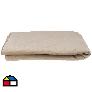 Funda protectora para silln de 3 cuerpos, felpa color beige