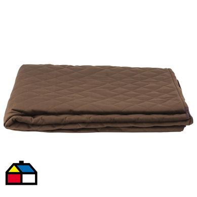 Funda protectora para silln de 2 cuerpos, felpa color caf